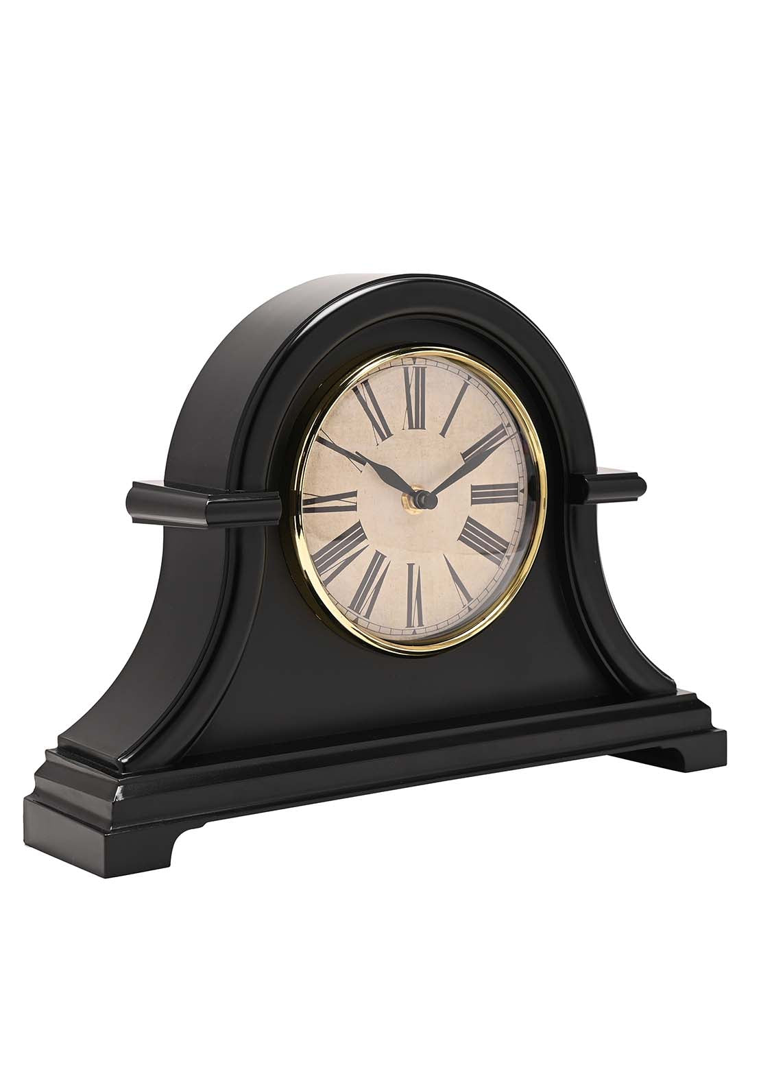 Hometime Broken Arch Mantel Clock Black 3 Shaws Department Stores