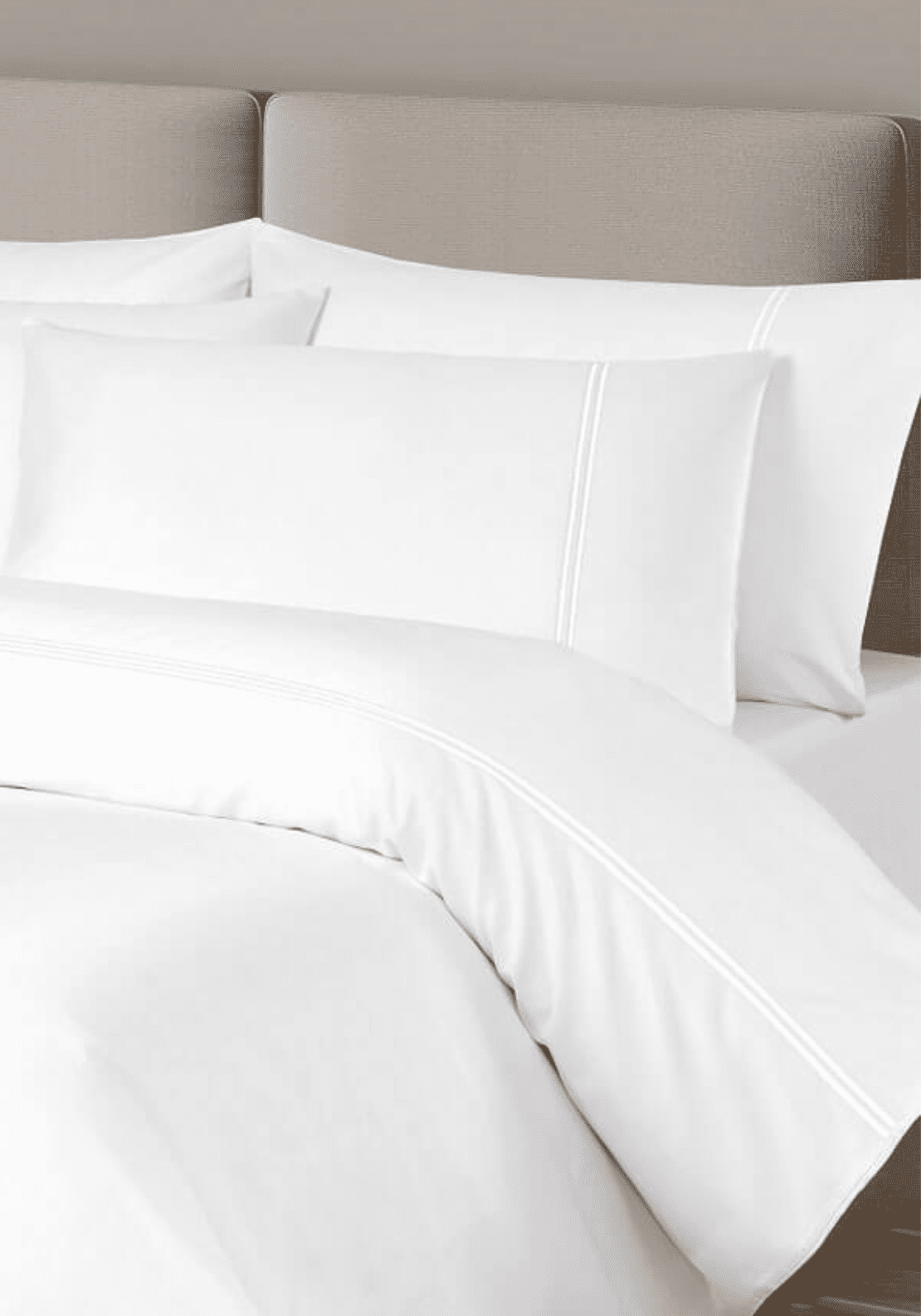 Heather & Ferne 300 Thread Count Luxury Linen Cotton Sateen Flat Sheet 38cm Extra Deep, 100% Cotton - White 1 Shaws Department Stores