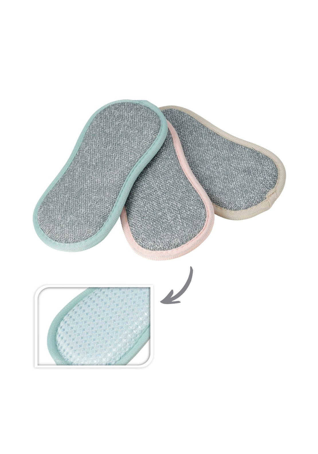 Microfibre Sponges Set Of 3 - Multi
