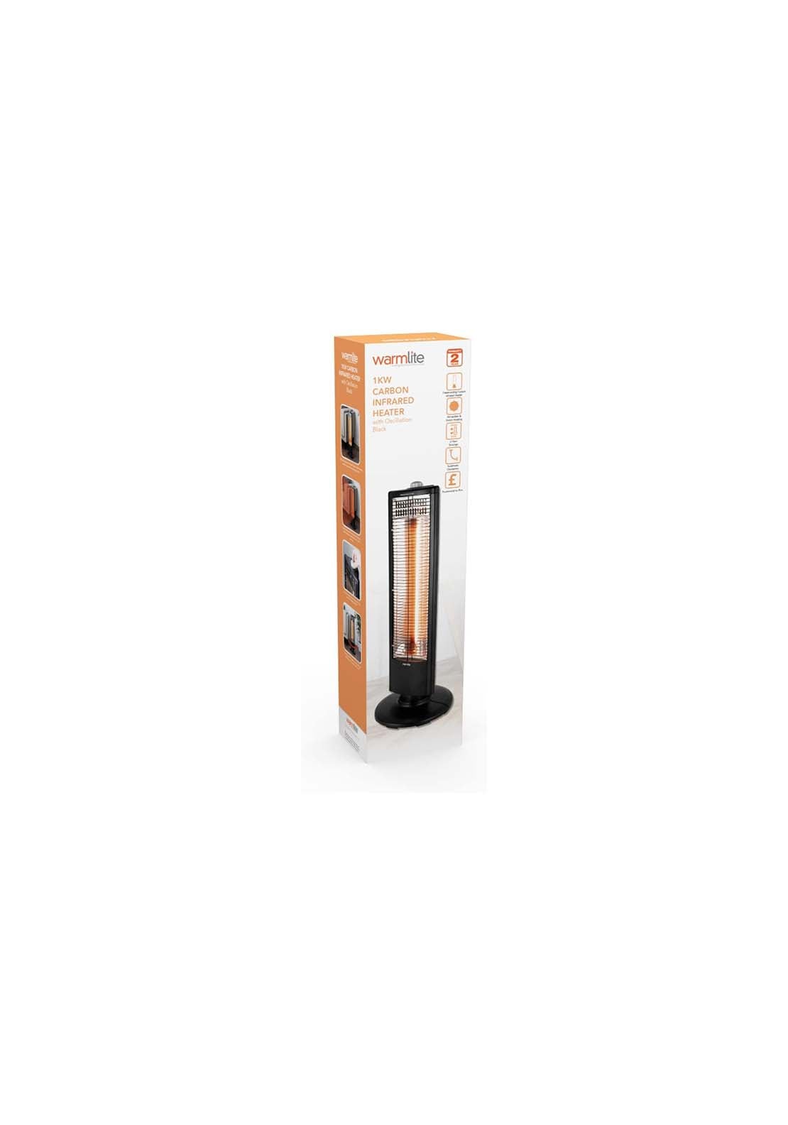 Warmlite 1000W Carbon Infrared Heater | Wl42013 - Black 2 Shaws Department Stores