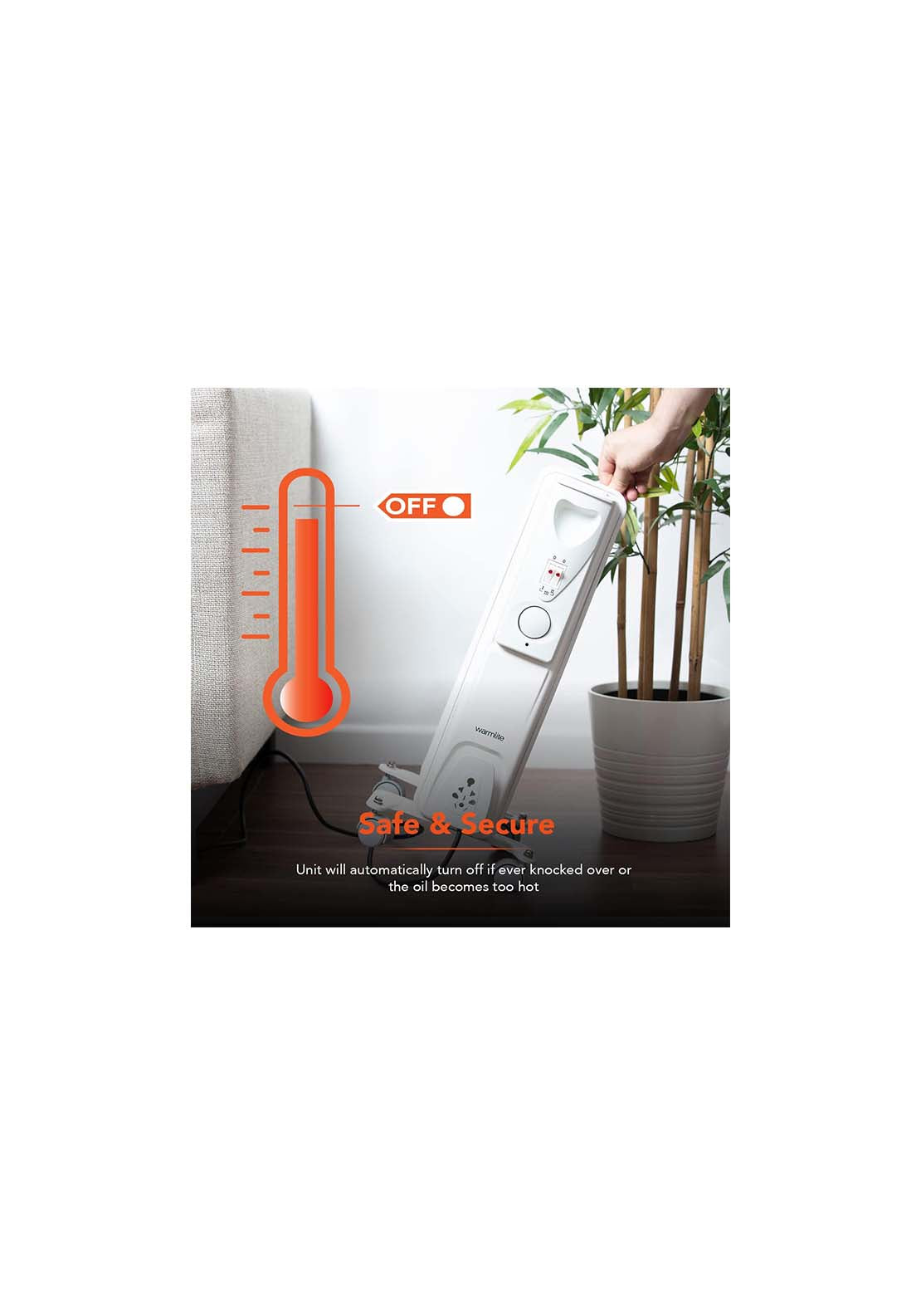 Warmlite 1500W Oil Filled Radiator | Wl43003YW 5 Shaws Department Stores