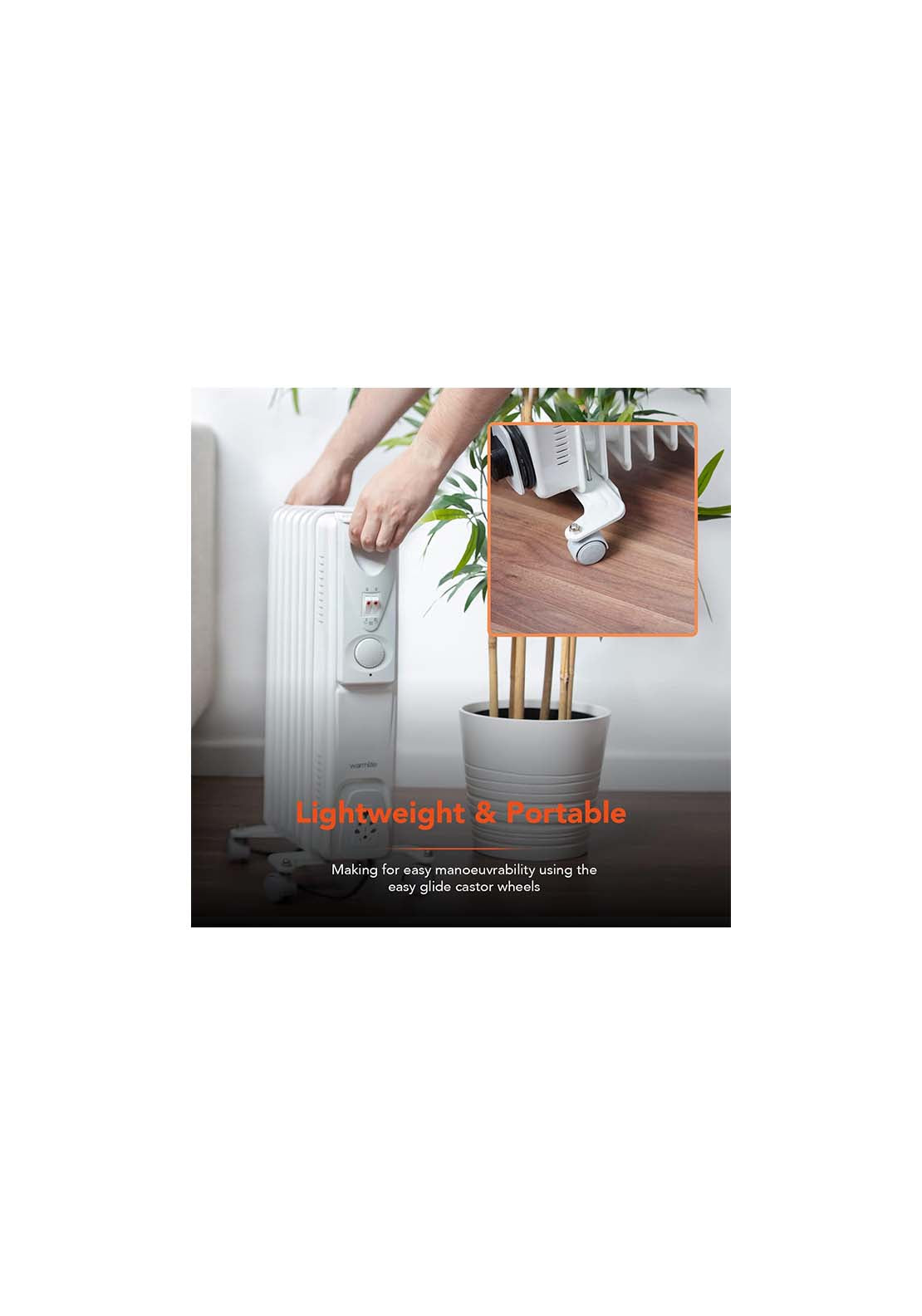 Warmlite 1500W Oil Filled Radiator | Wl43003YW 4 Shaws Department Stores