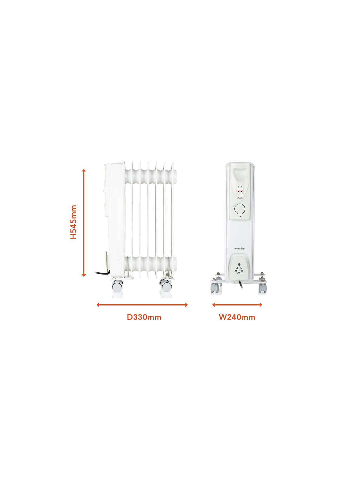Warmlite 1500W Oil Filled Radiator | Wl43003YW 2 Shaws Department Stores