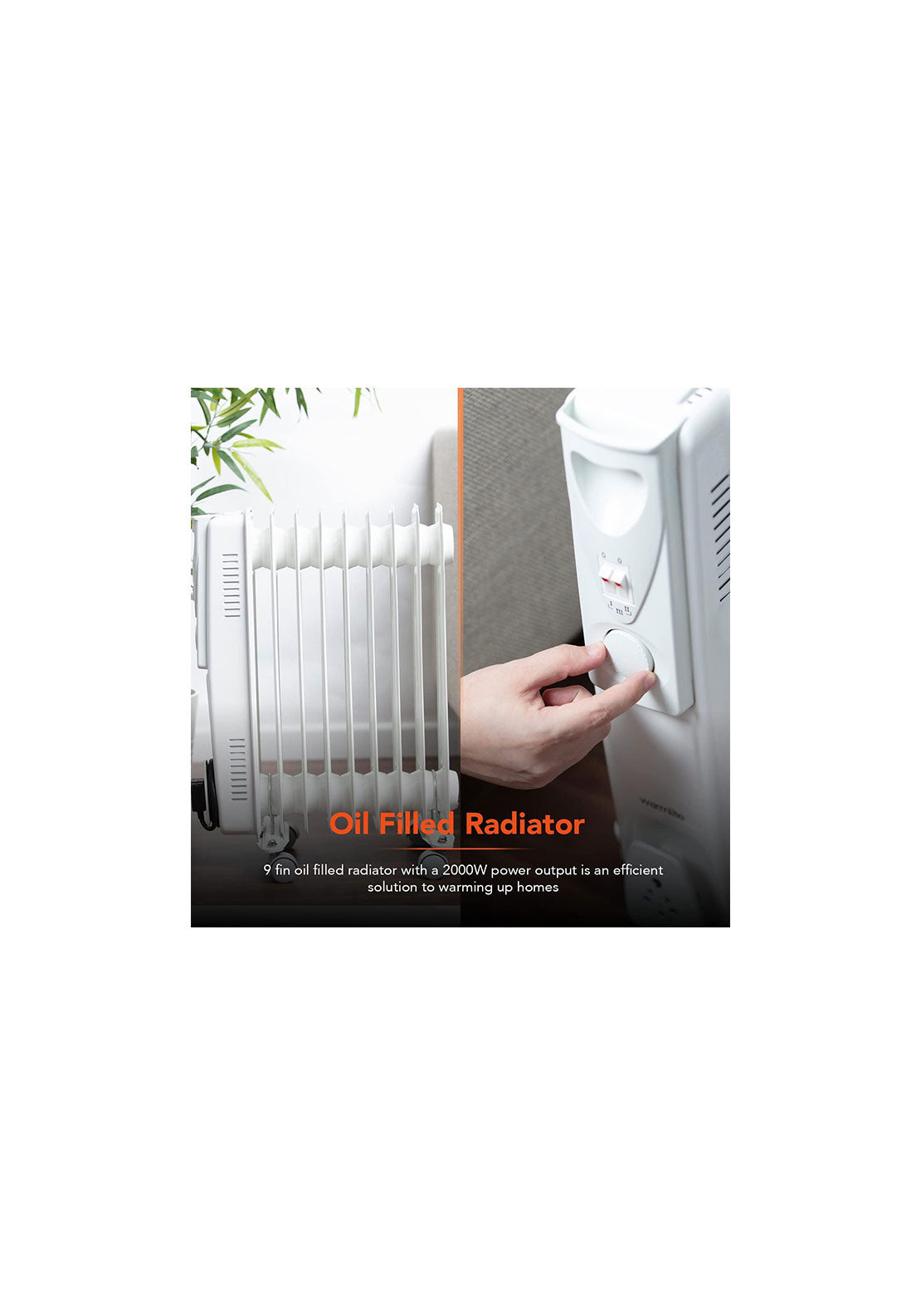 Warmlite 2000W Oil Filled Radiator | WL43004YW 8 Shaws Department Stores