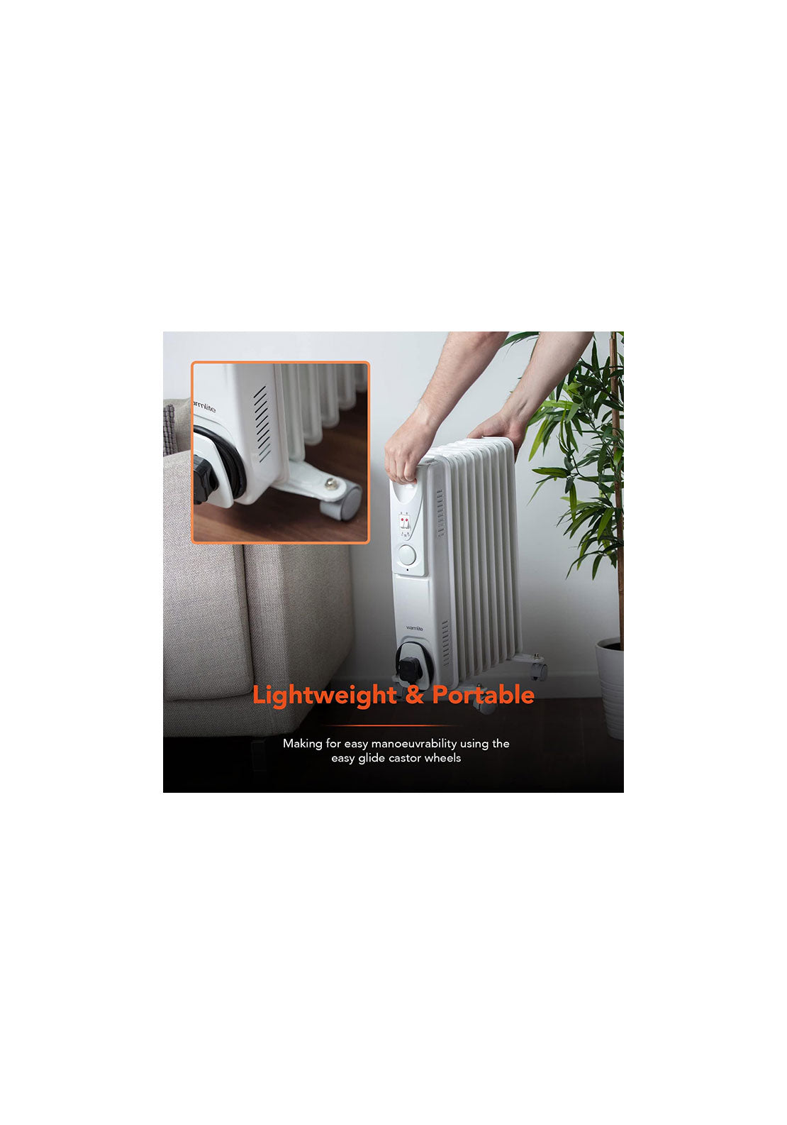 Warmlite 2000W Oil Filled Radiator | WL43004YW 3 Shaws Department Stores