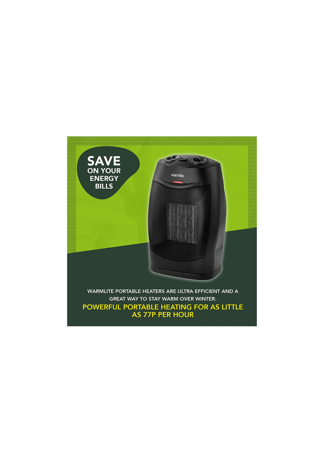 Warmlite Warmlite Ceramic Fan Heater | WL44005 9 Shaws Department Stores