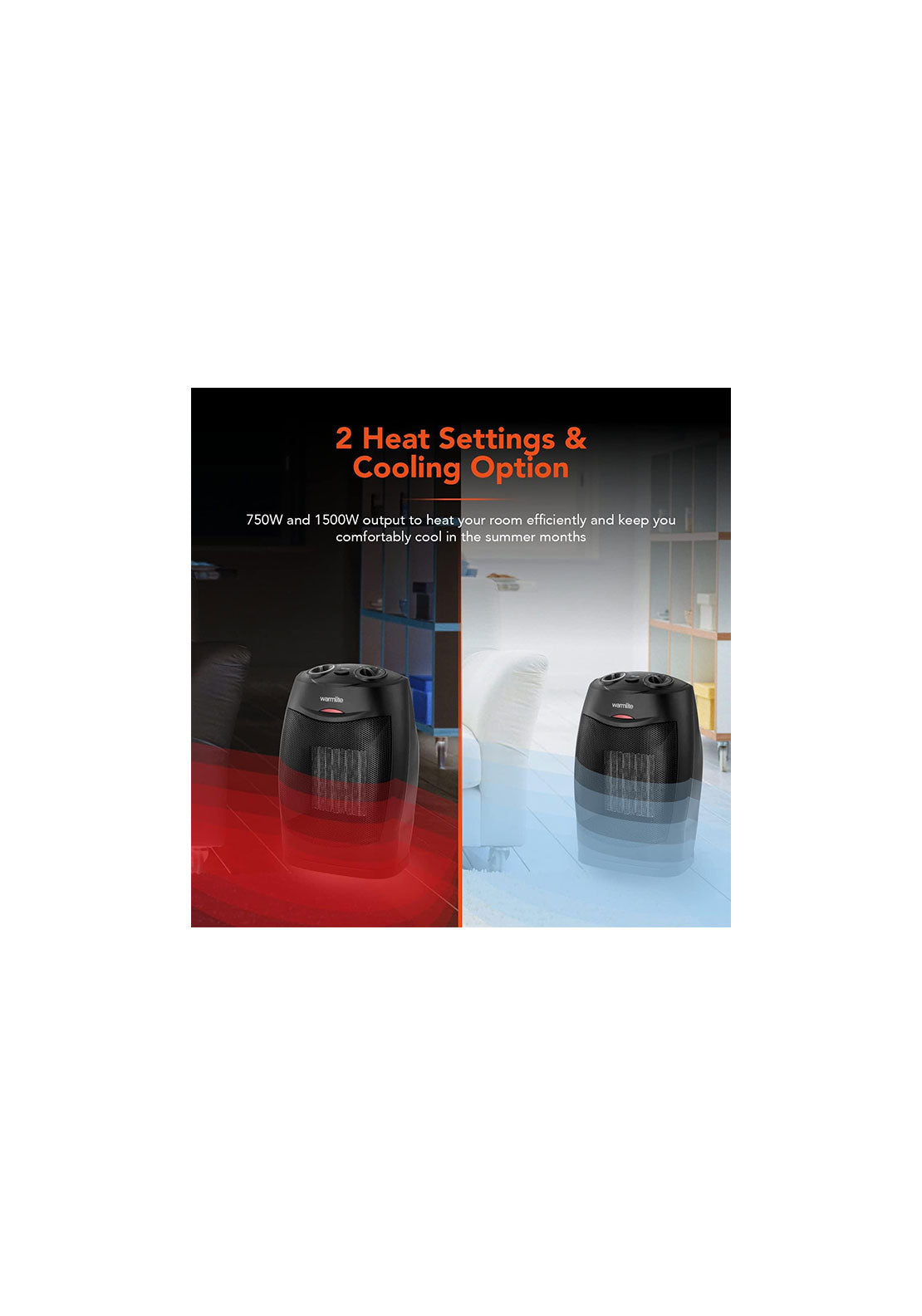 Warmlite Warmlite Ceramic Fan Heater | WL44005 8 Shaws Department Stores