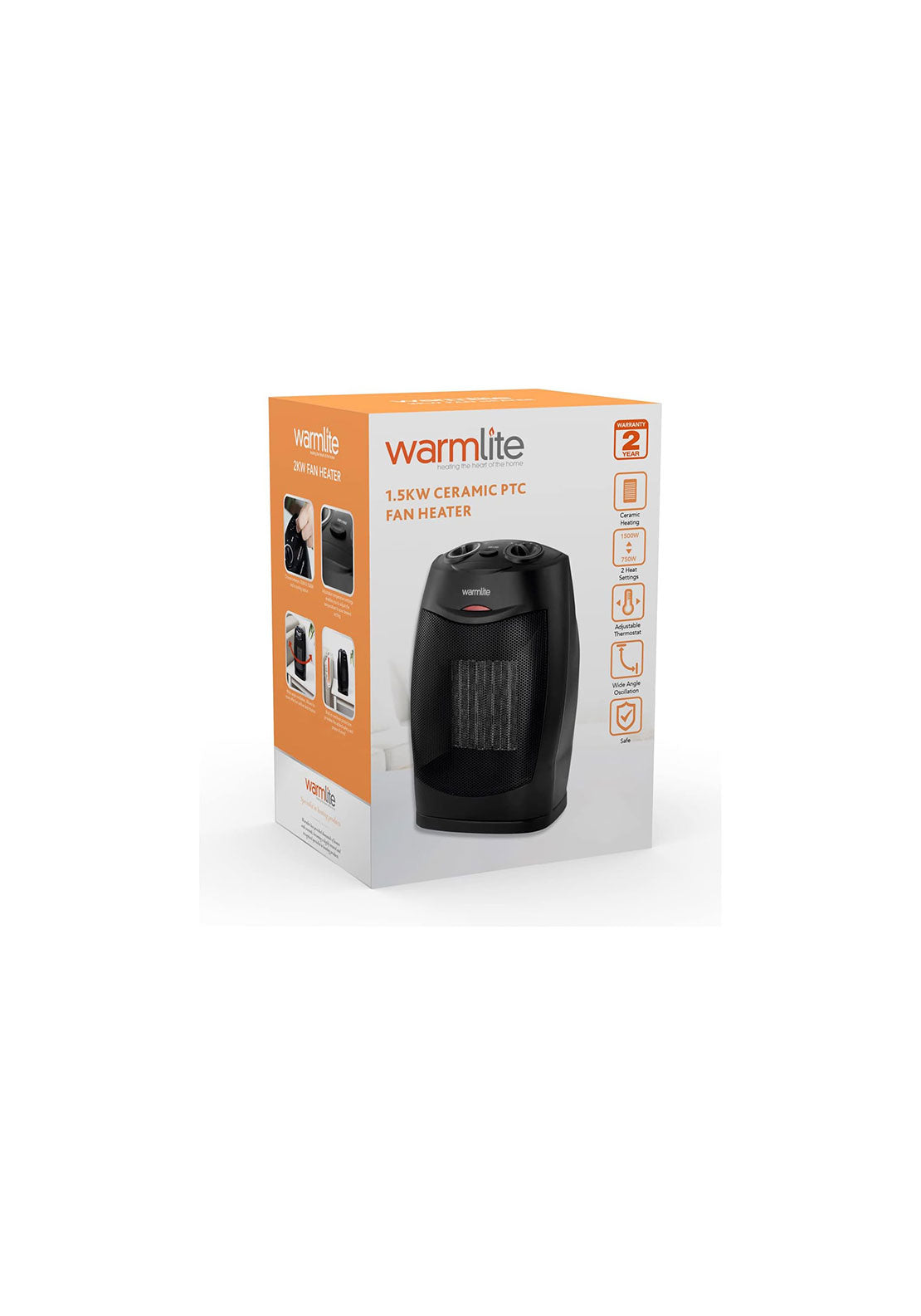 Warmlite Warmlite Ceramic Fan Heater | WL44005 2 Shaws Department Stores