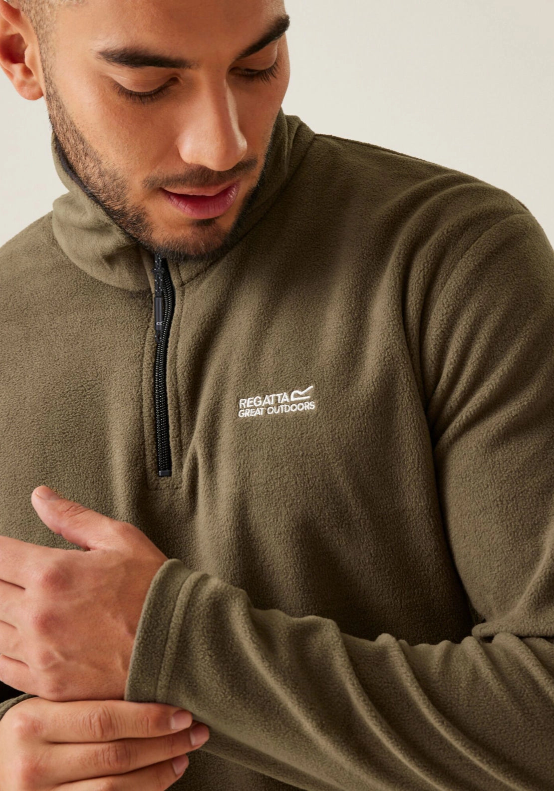 Thompson 1/4 Zip Fleece - Crocodile