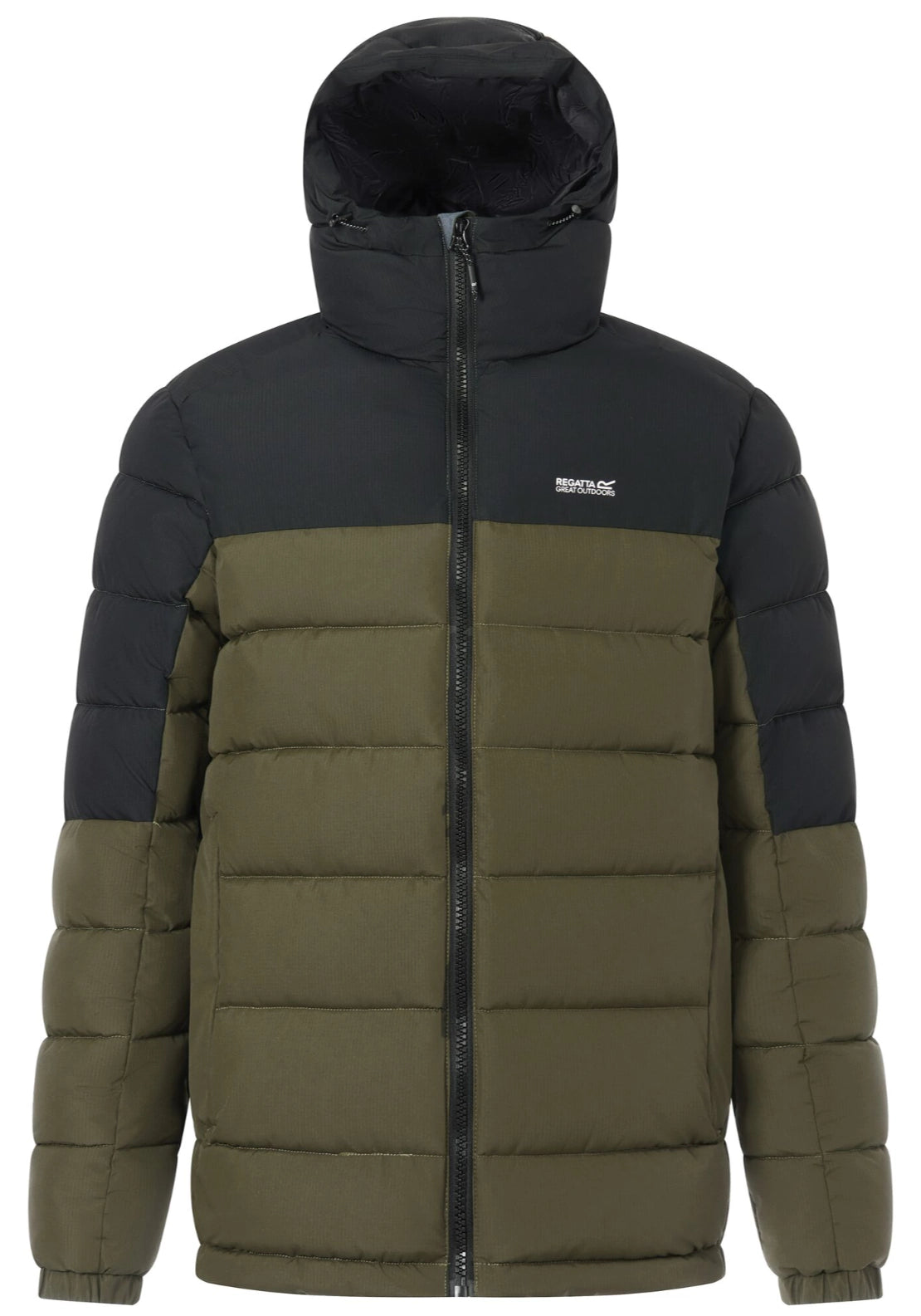 Aldthorn Puffa Jacket - Dk Khaki/black
