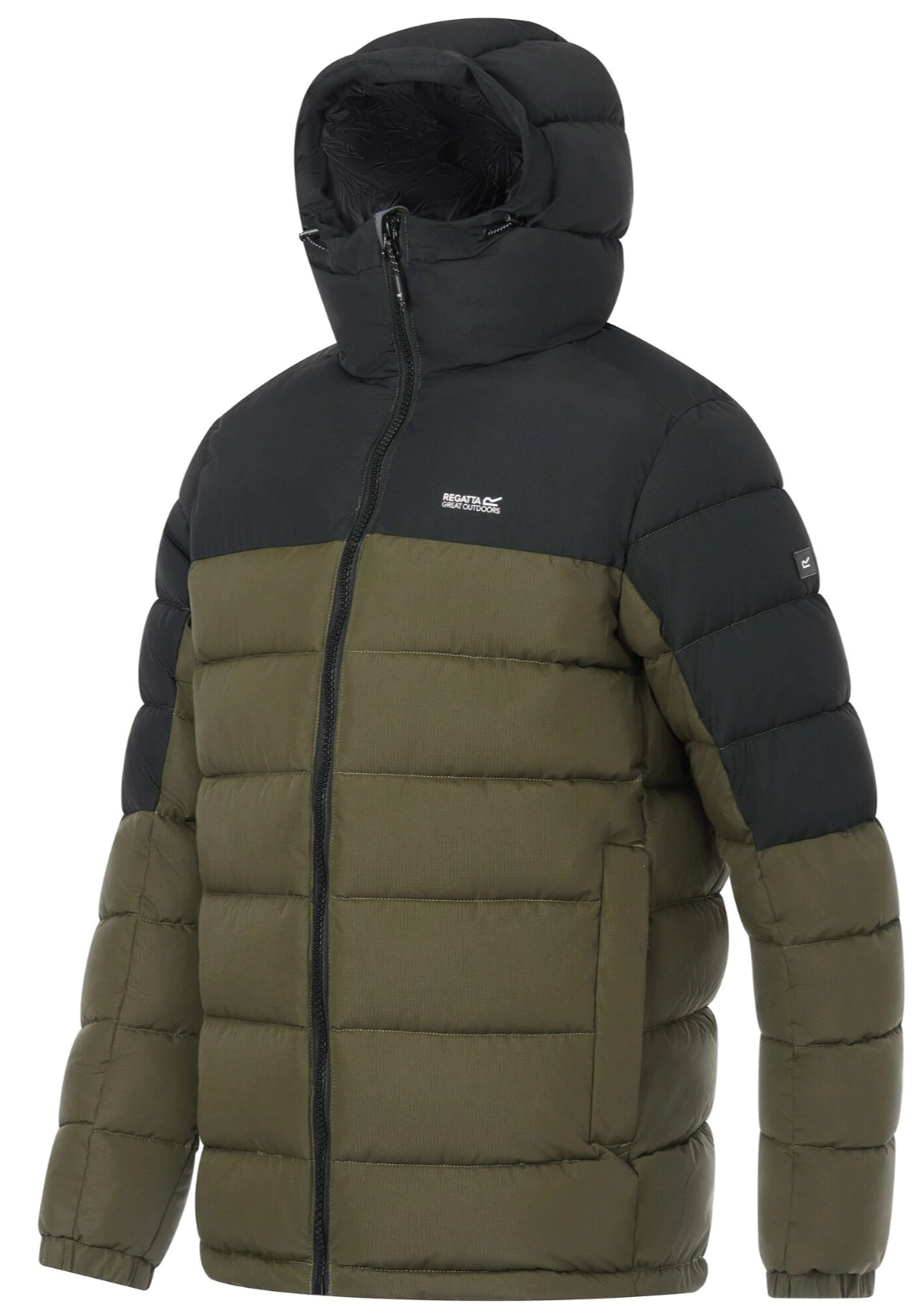 Aldthorn Puffa Jacket - Dk Khaki/black