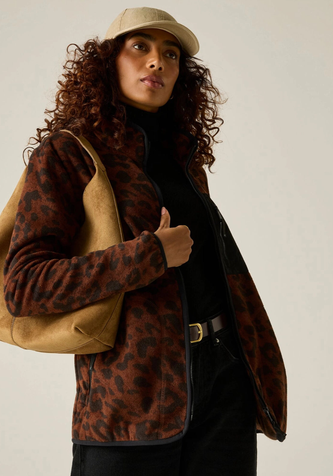 Frankie Full Zip - Lepard Print