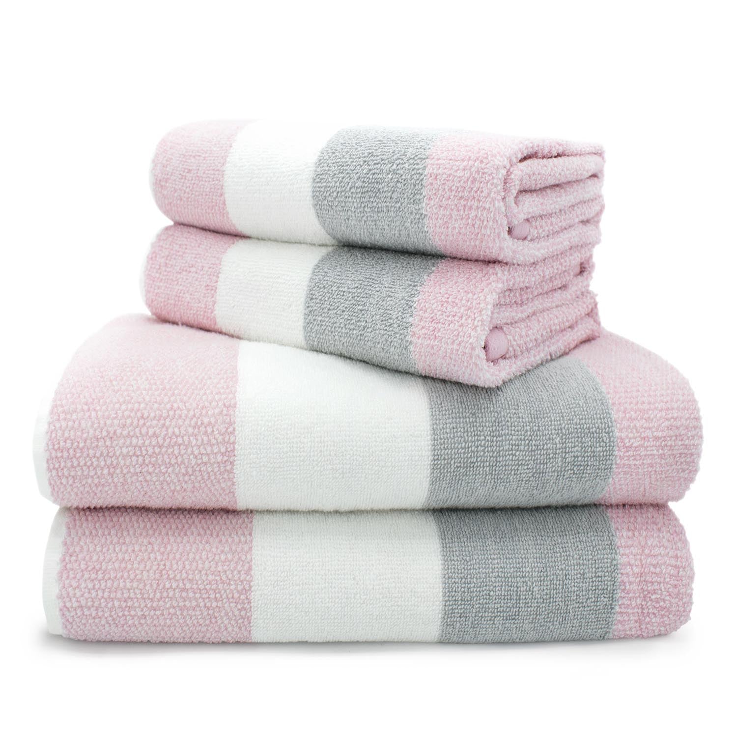 The Home Collection Weston Stripe Bath Towel Pink 1 Shaws Department Stores