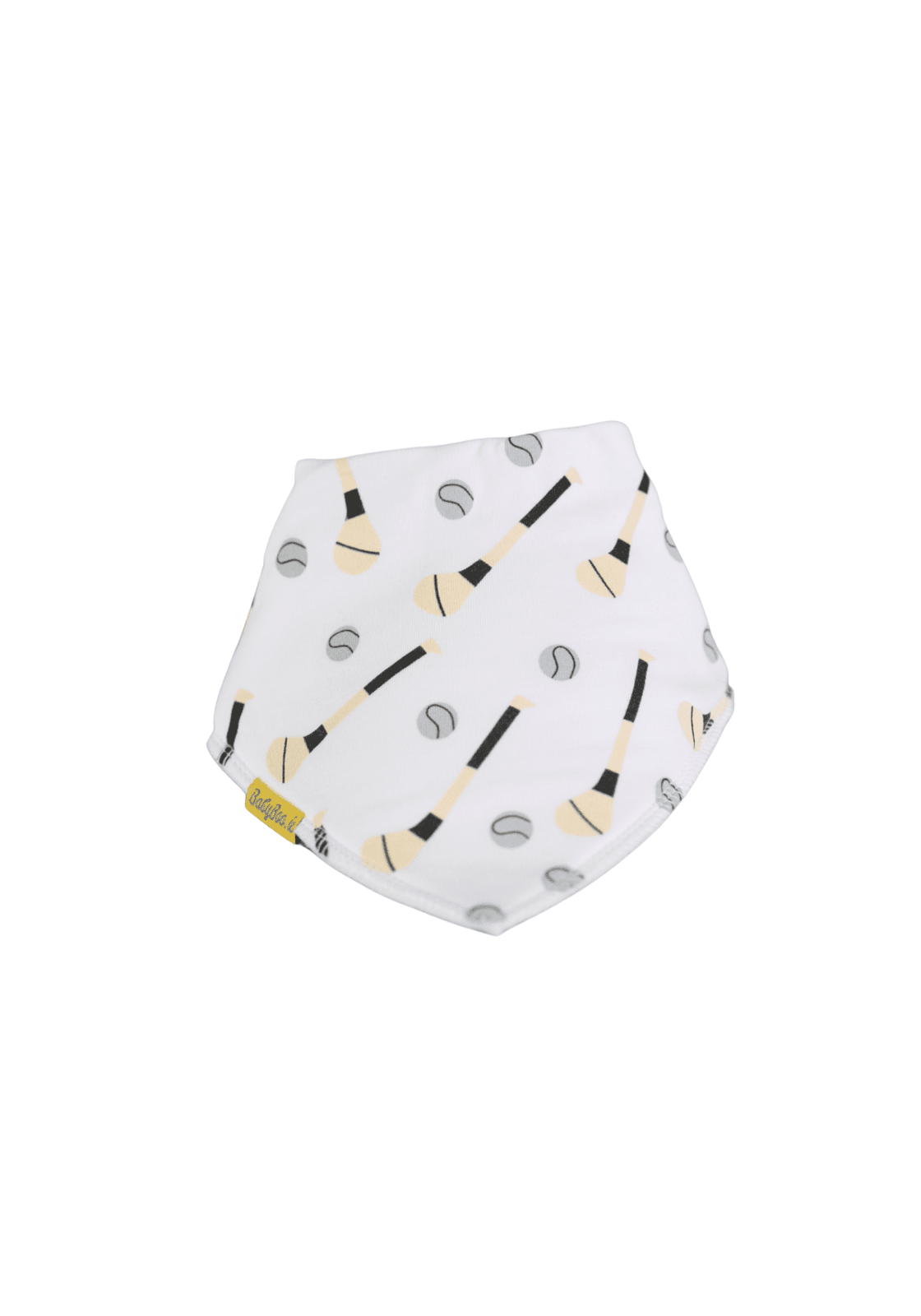 Babyboo White GAA mad organic cotton DribbleBoo bandana bib - White 1 Shaws Department Stores