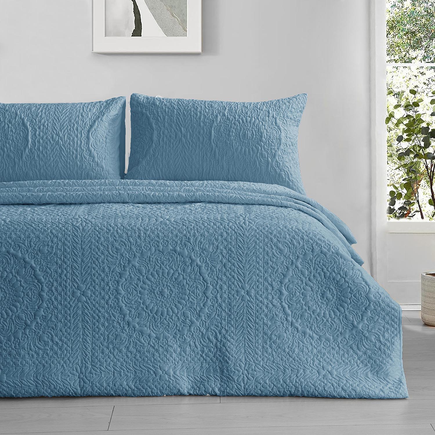 The Home Collection Winchester Duvet Cover Set Blue 1 Shaws Department Stores