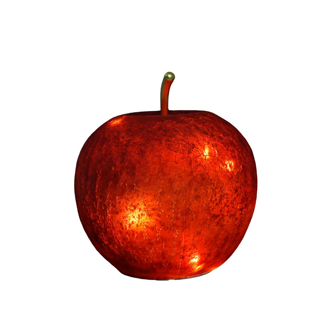 18cm LED Glass Apple Decoration