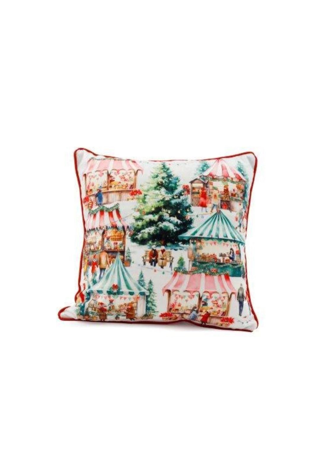 Christmas Market Cushion - Multi