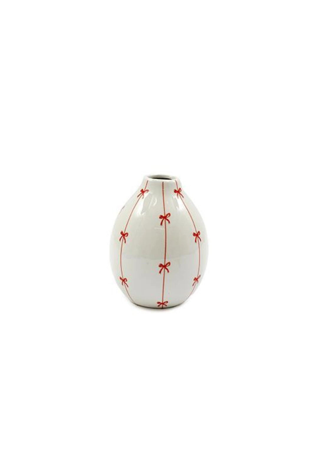 Christmas Bows Tulip Vase - Multi