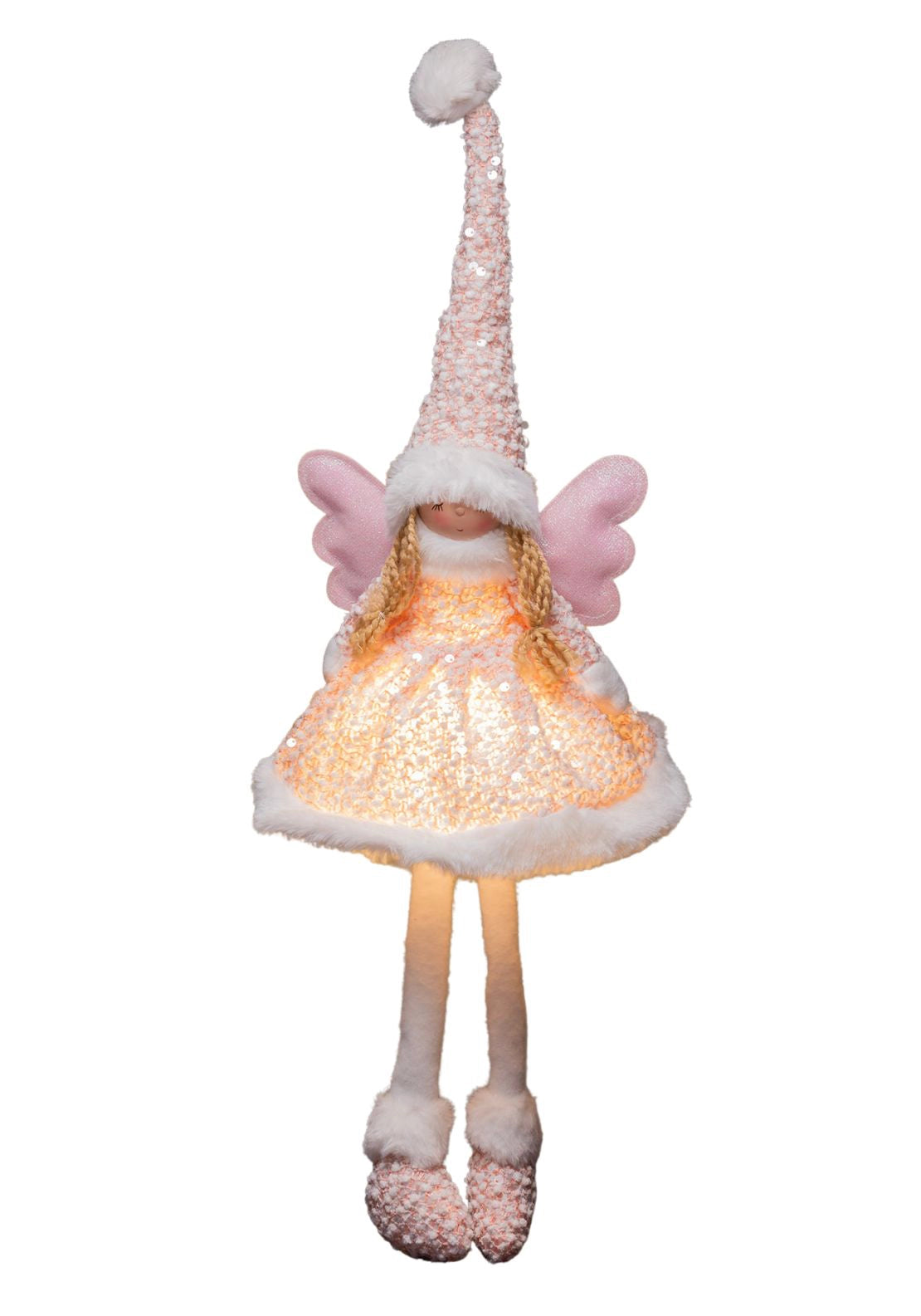 Sitting Fairy With Light Up Body - Pink