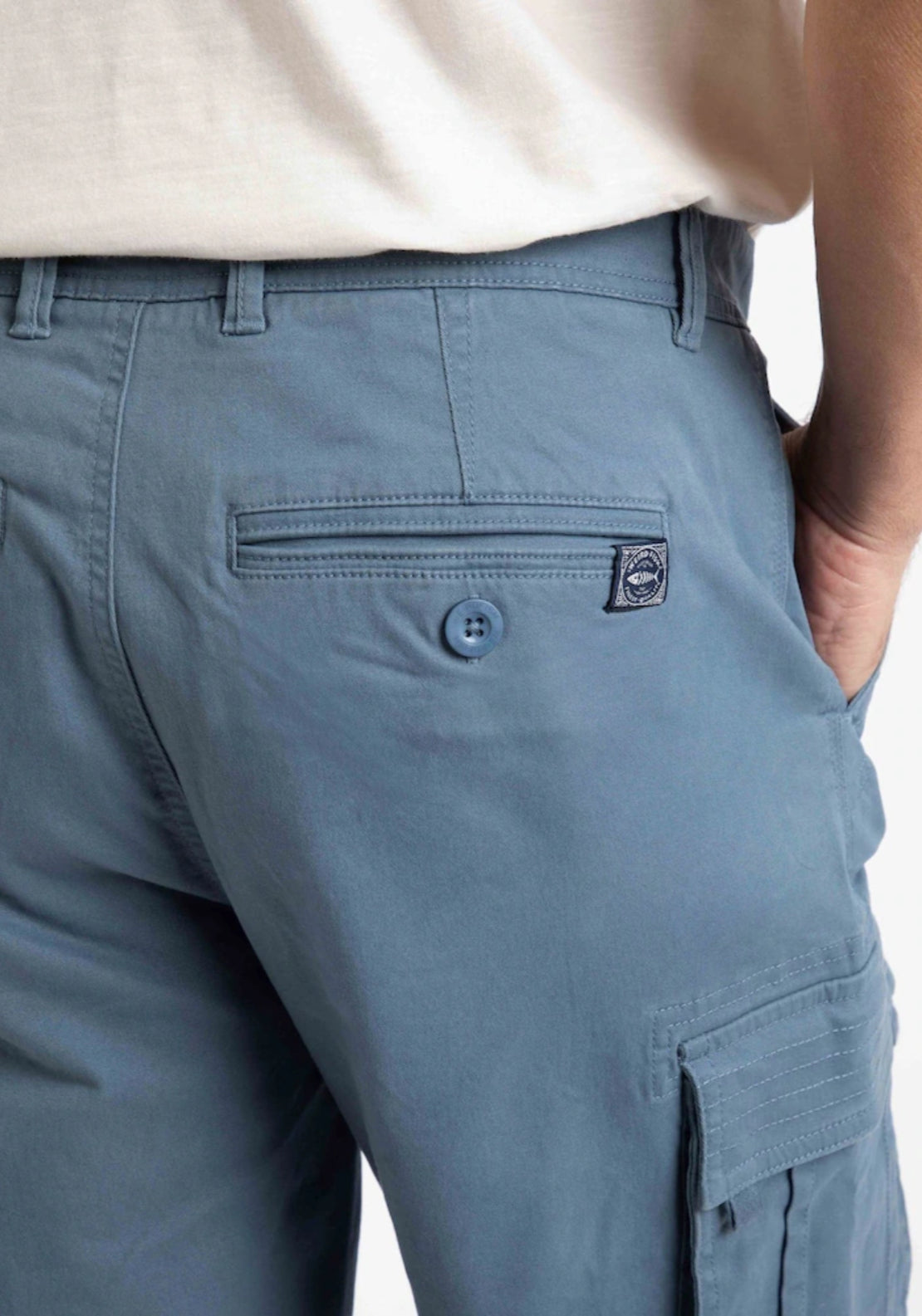 Weird Fish Rigney Cargo Shorts - Blue 4 Shaws Department Stores