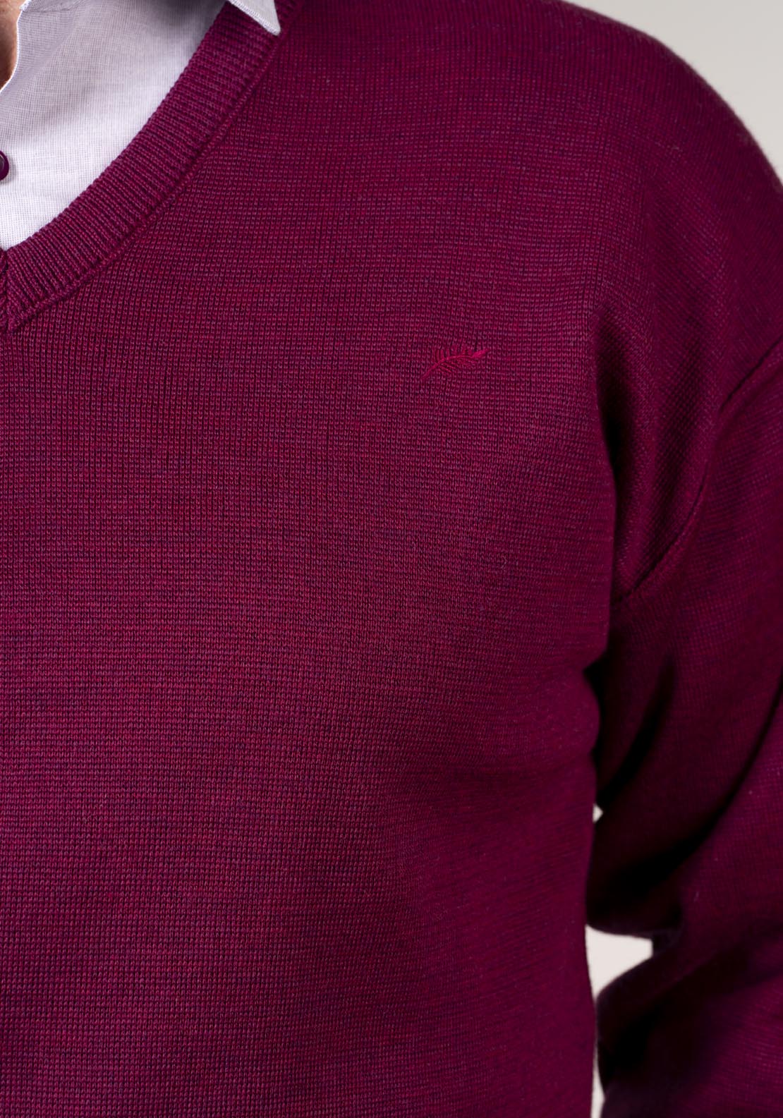Yeats Plain V Neck Knitwear - Pink 3 Shaws Department Stores