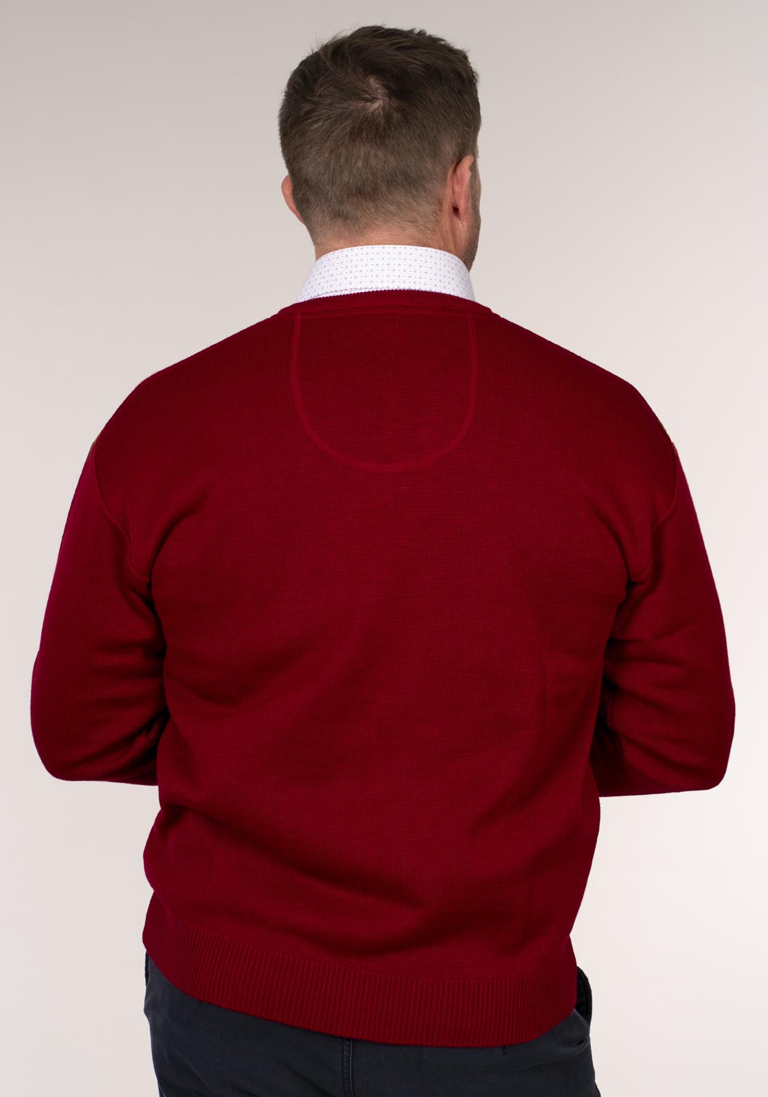 Yeats Plain V Neck Knitwear - Pink 2 Shaws Department Stores