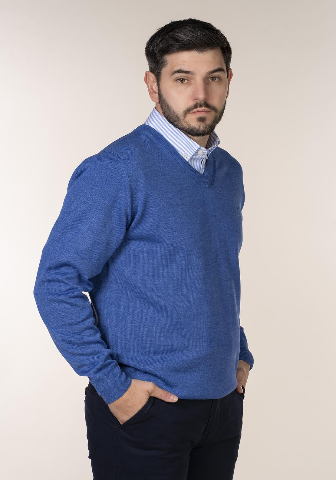 Yeats Mens 100% Cotton V-Neck Jumper 5 Shaws Department Stores
