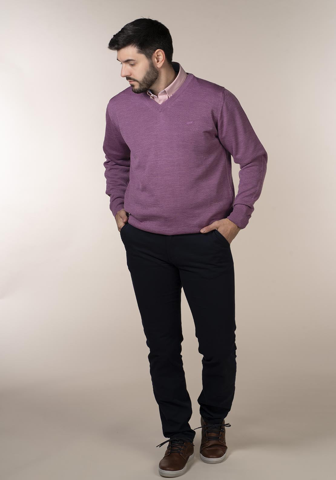 Yeats Mens 100% Cotton V-Neck Jumper 1 Shaws Department Stores
