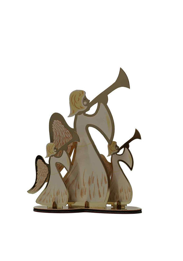 Gold Angels Mirror Effect Hanging Decoration Shaws