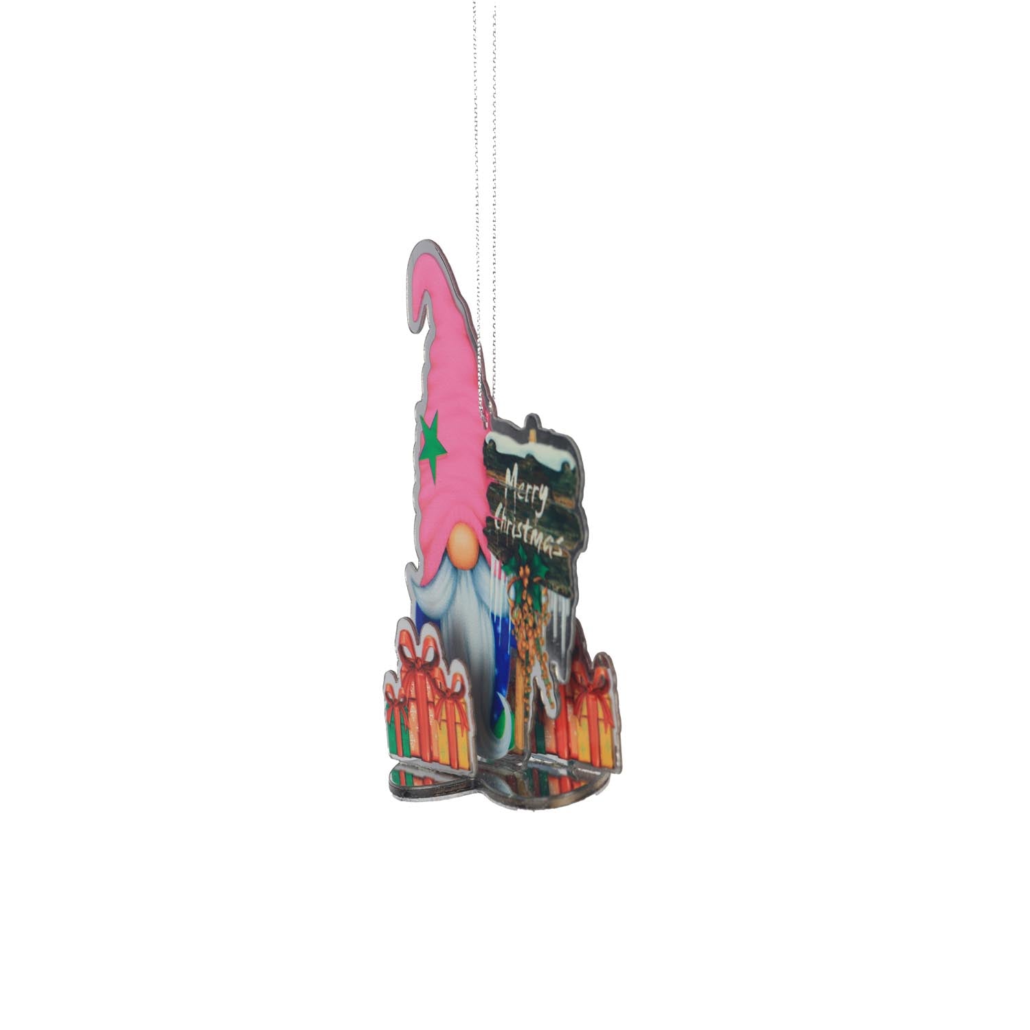 The Home Christmas Santa Paint Mirror Hanging Decoration 1 2 Shaws Department Stores