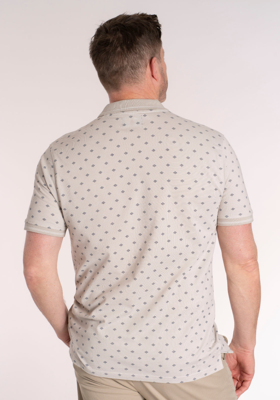 Yeats 100% Cotton Pique Polo - Dove 2 Shaws Department Stores