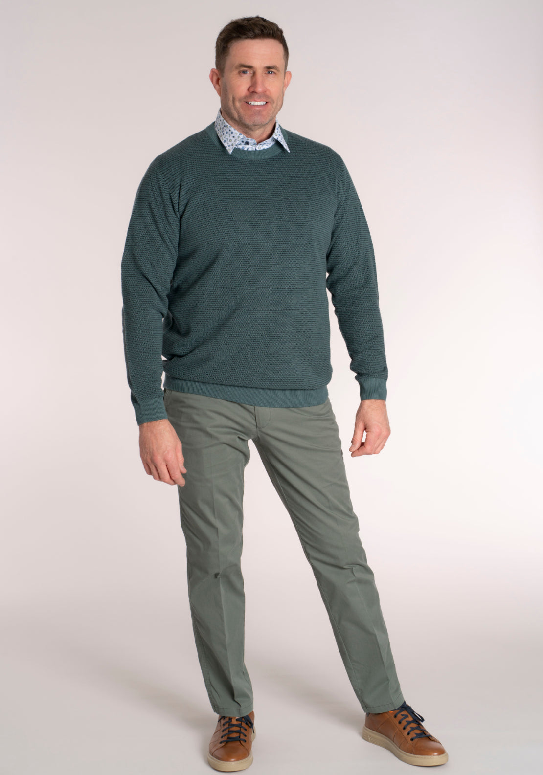 Yeats 100% Cotton Crew Neck Knitwear - Breathable Fabric 5 Shaws Department Stores