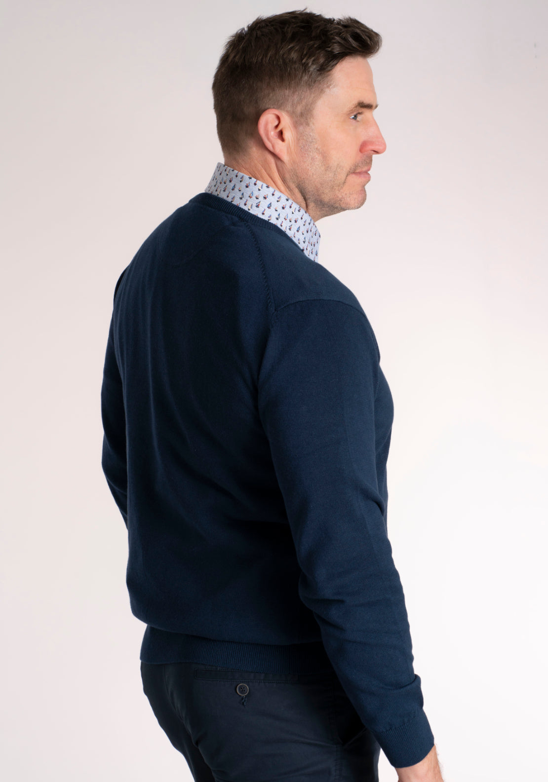 Yeats 100% Cotton Crew Neck Knitwear - Breathable Fabric 3 Shaws Department Stores