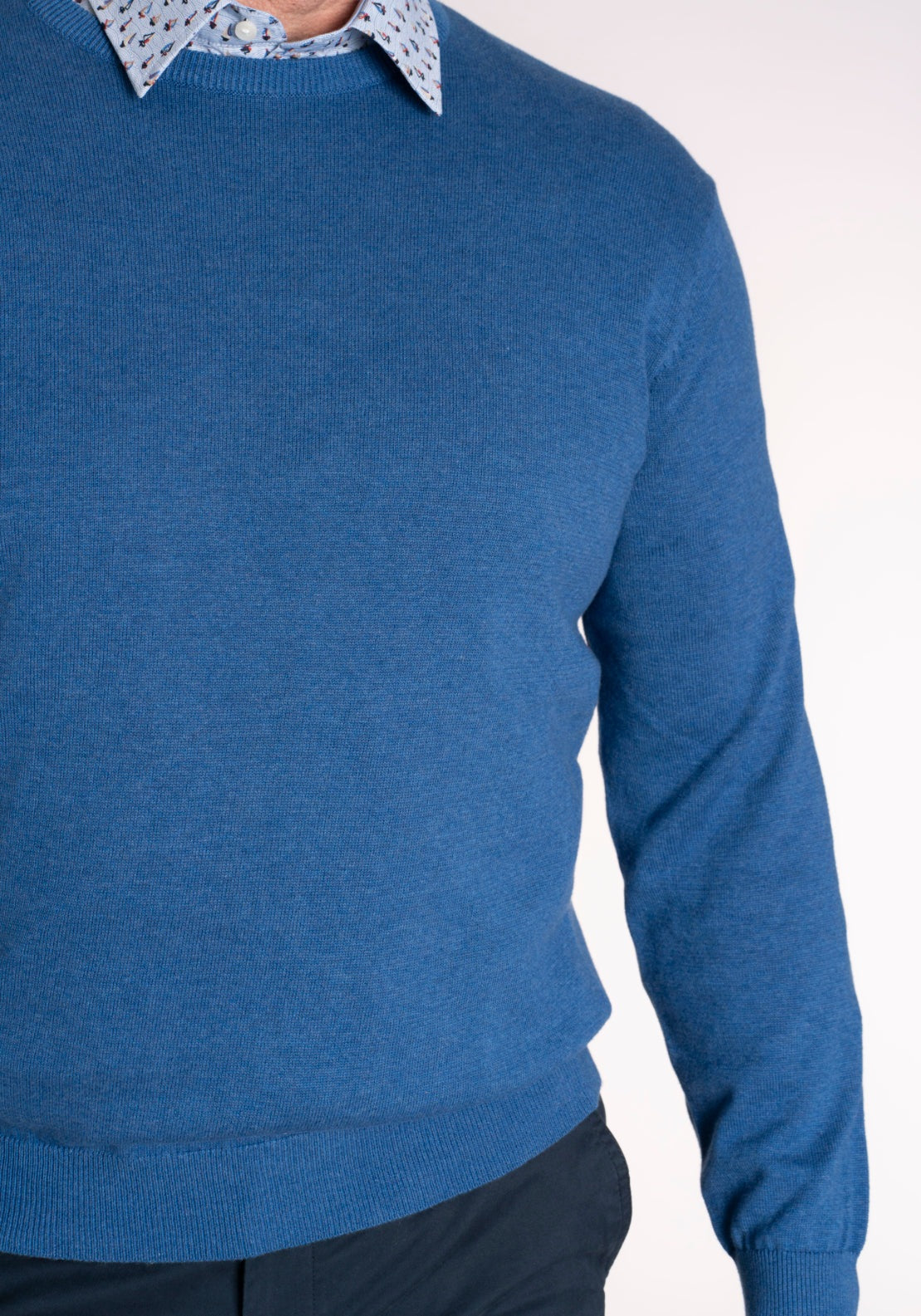 Yeats 100% Cotton Crew Neck Knitwear - Breathable Fabric 5 Shaws Department Stores