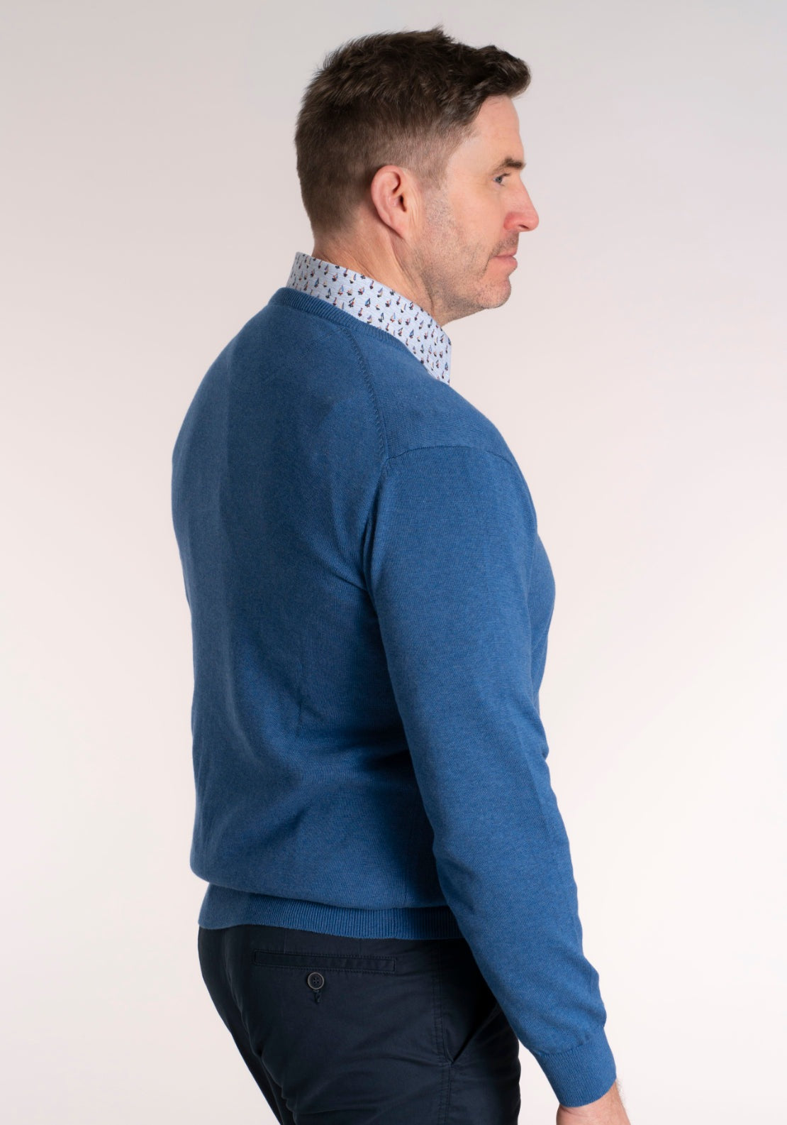 Yeats 100% Cotton Crew Neck Knitwear - Breathable Fabric 3 Shaws Department Stores