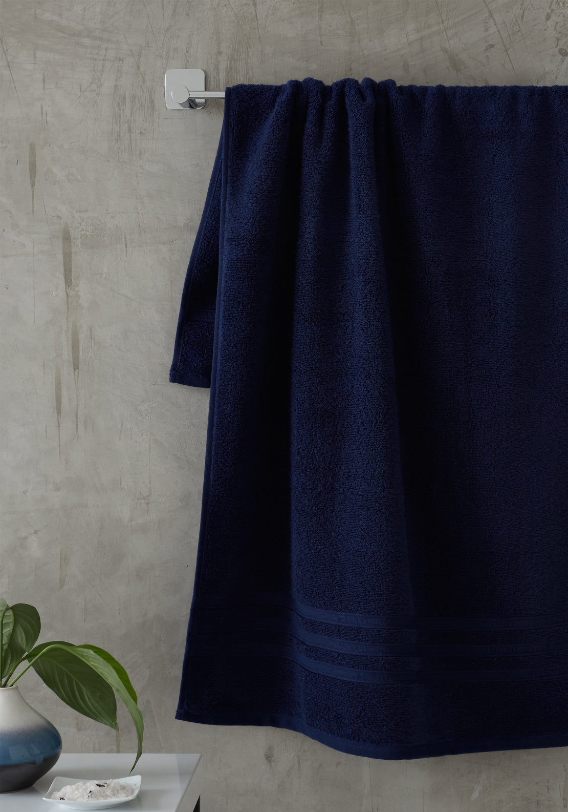 Catherine Lansfield 100% Cotton Zero Twist Towel 450gsm - Blue 2 Shaws Department Stores
