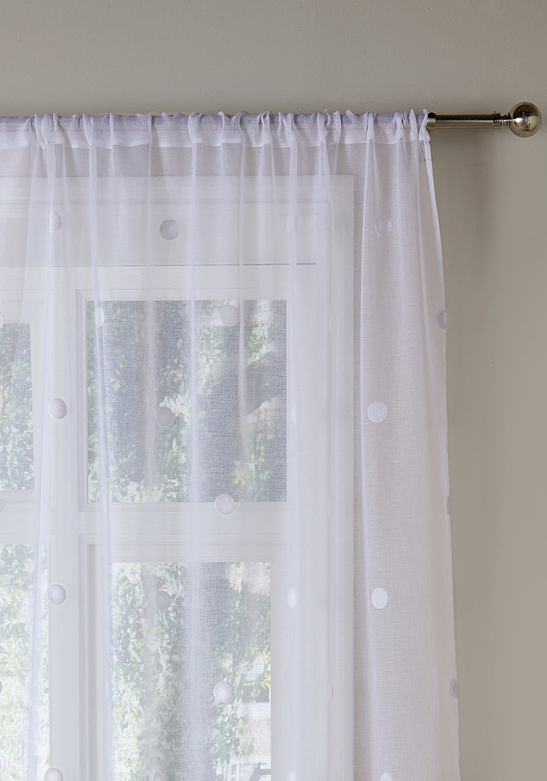 The Home Collection Tufted Spot White Pair Voile 55 X 54 2 Shaws Department Stores