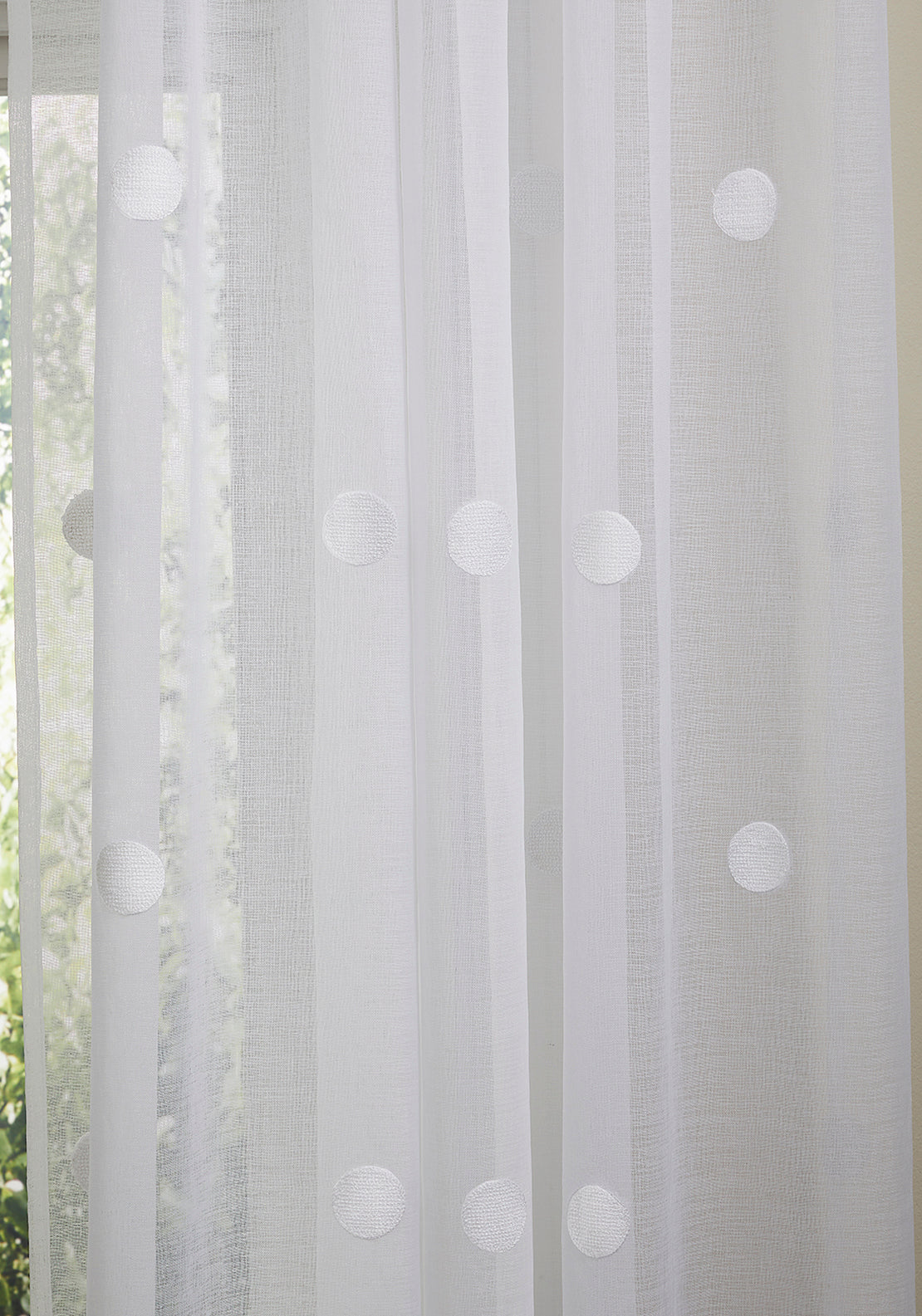 The Home Collection Tufted Spot White Pair Voile 55 X 54 3 Shaws Department Stores