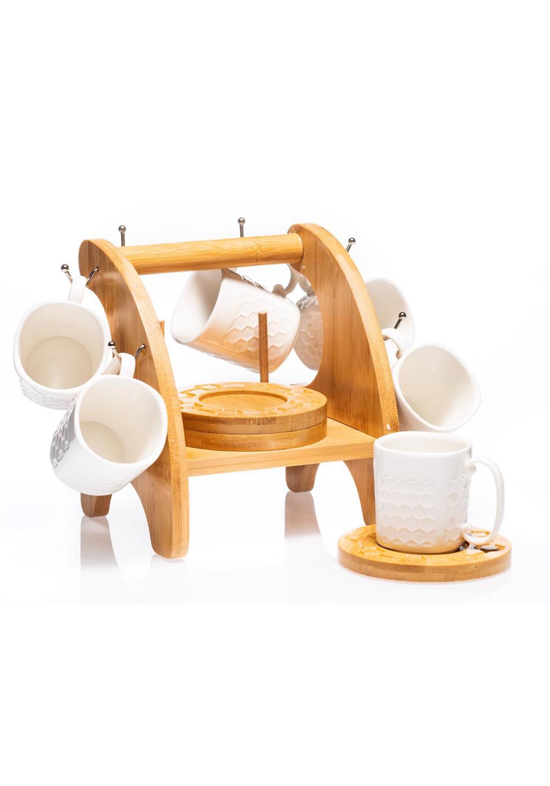Newgrange Living 6-Piece White Ceramic Espresso Set 1 Shaws Department Stores