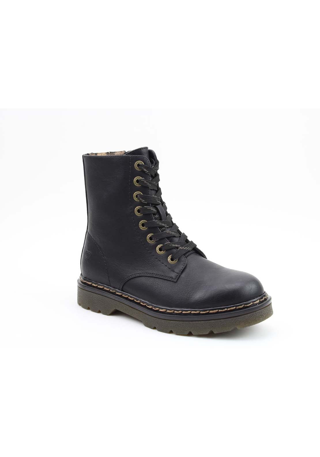 Heavenly Feet Justina2 Laced Boot - Black 1 Shaws Department Stores