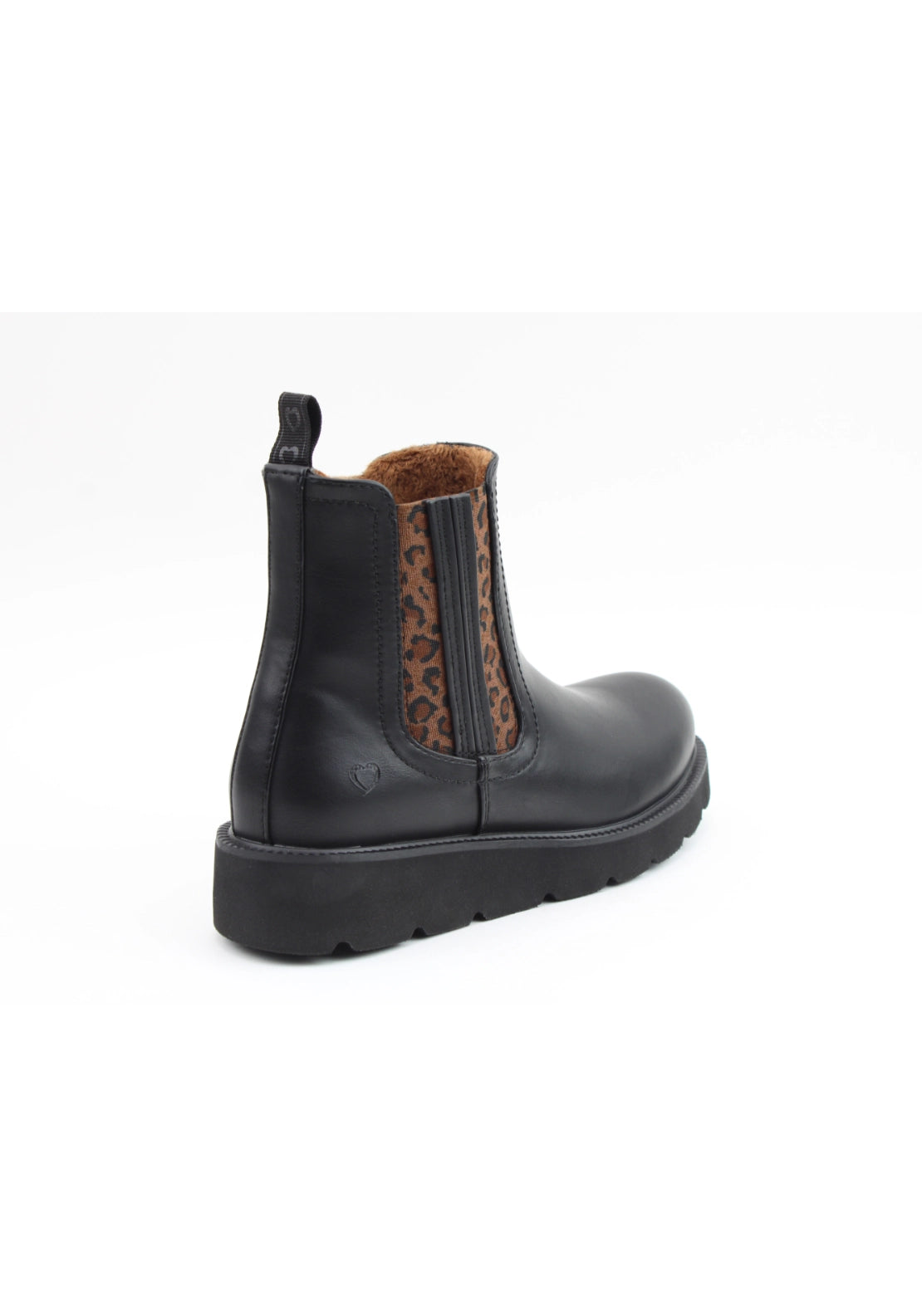 Elastic Gusset Wedge Boot - Black