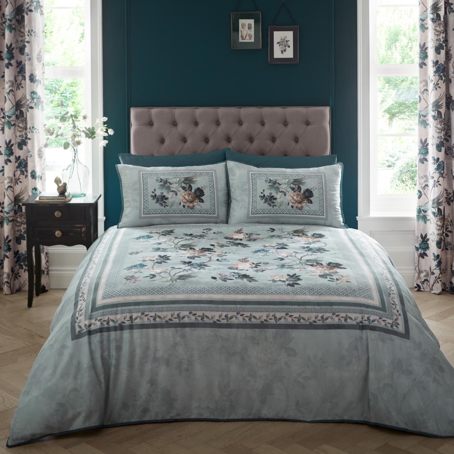 Heather & Ferne Chatsworth Teal Duvet Cover Set 1 Shaws Department Stores