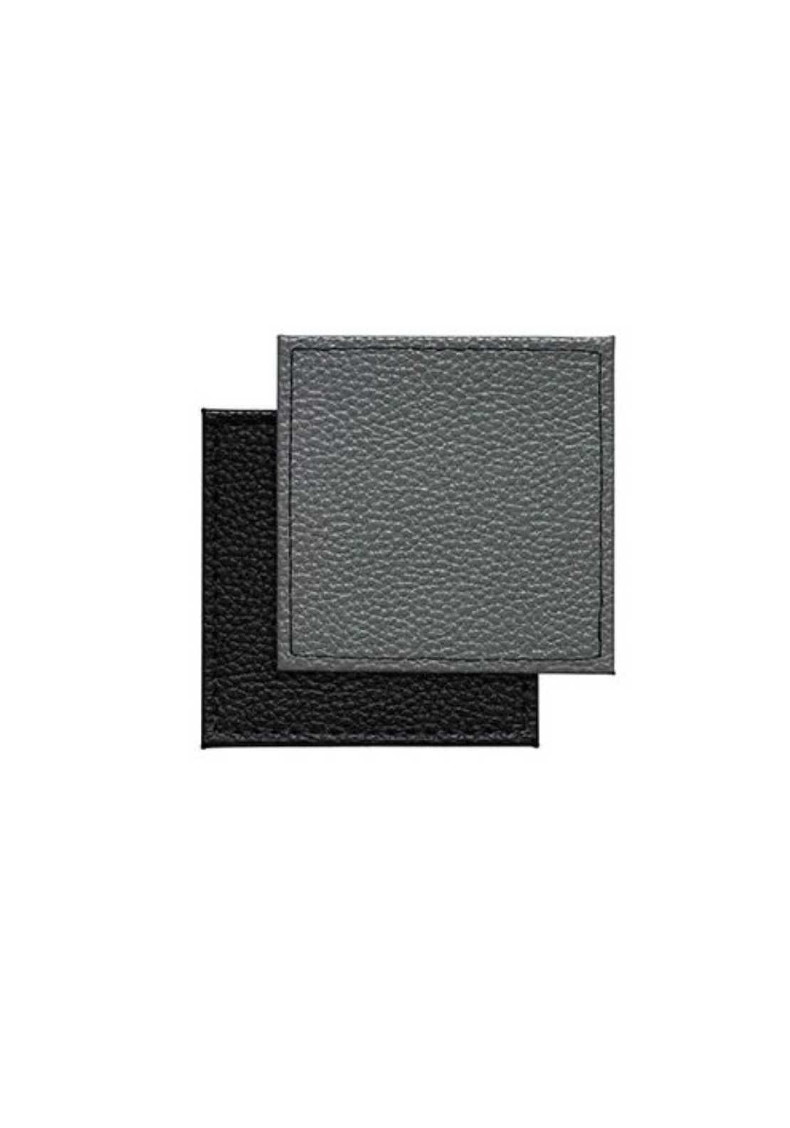 Denby Black Grey Set Of 4 Reversible Faux Leather Coasters 1 Shaws Department Stores