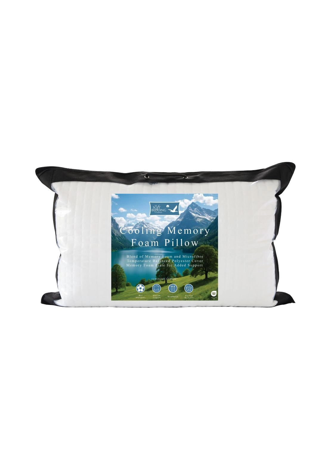 Cooling Memory Foam Pillow - White
