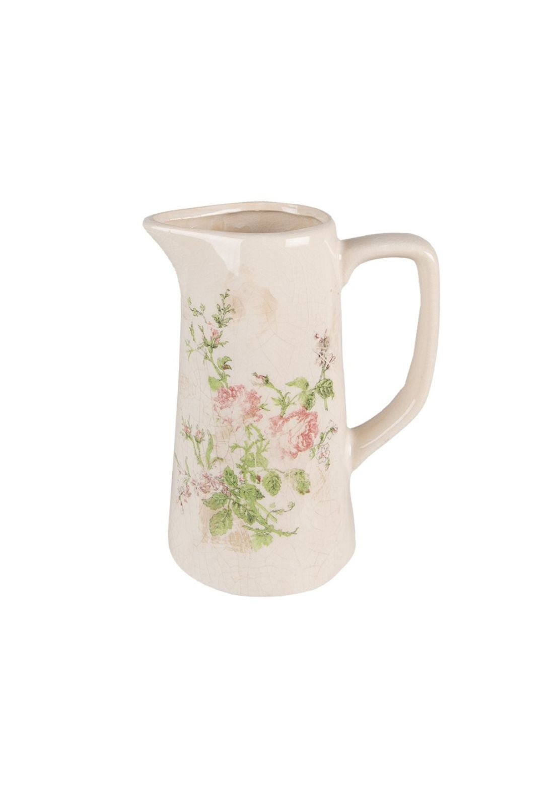 Ceramic Flowers Decorative Jug - Multi