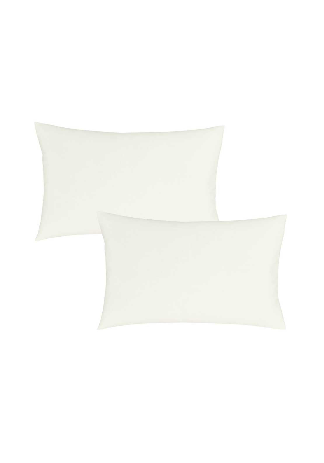 Bianca 180 Thread Count 100% Egyptian Cotton Standard Pillowcase Pair - Cream 1 Shaws Department Stores