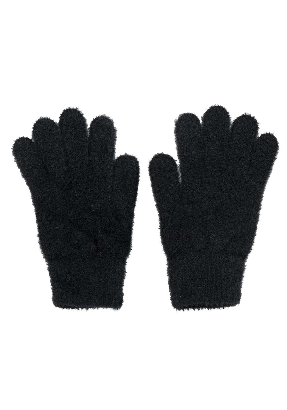 Boardmans Brushed Yarn Gloves - Black 1 Shaws Department Stores
