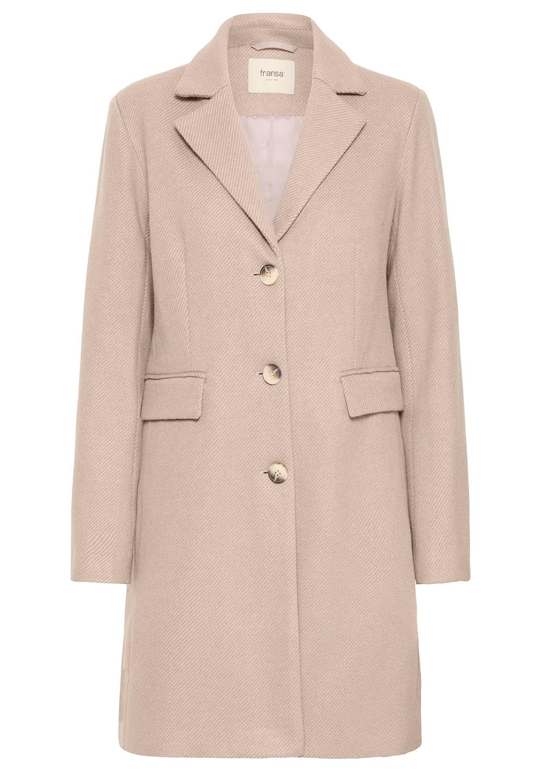 Fransa Jacket - Desert Taupe Melange 6 Shaws Department Stores