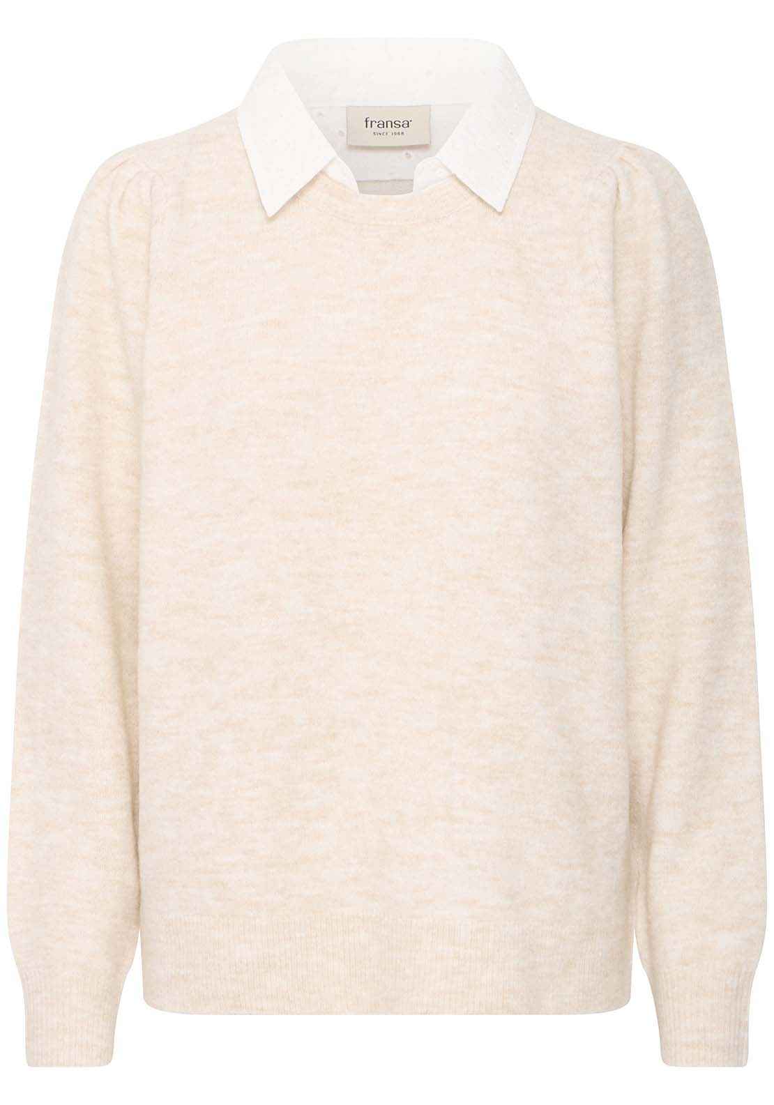 Fransa Knit Pullover - Green 6 Shaws Department Stores