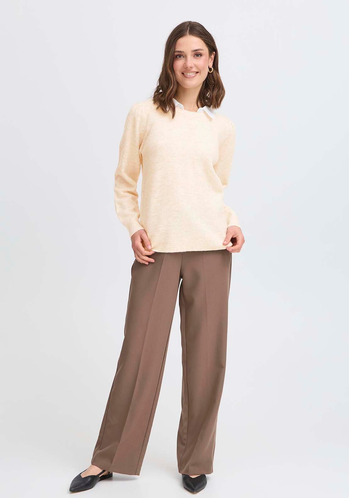 Fransa Knit Pullover - Green 5 Shaws Department Stores